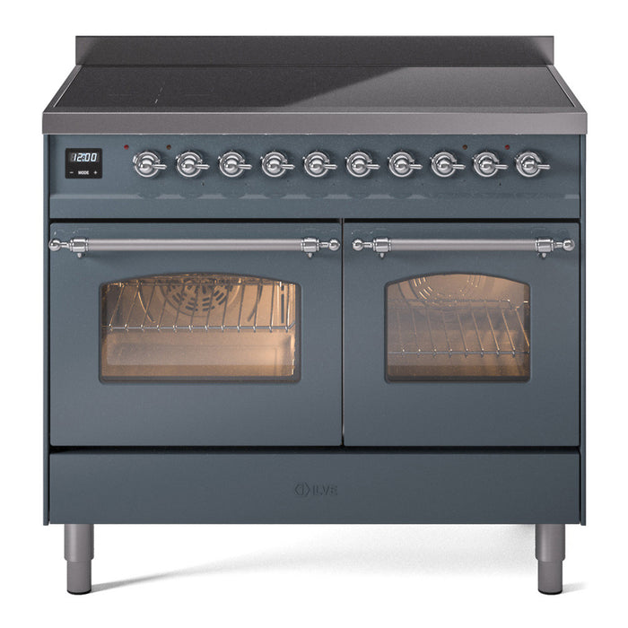 ILVE 40" Nostalgie II Induction Range with 6 Elements, Triple Glass Door - UPDI406NMP