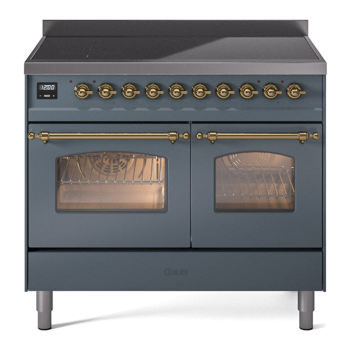 ILVE 40" Nostalgie II Induction Range with 6 Elements, Triple Glass Door - UPDI406NMP