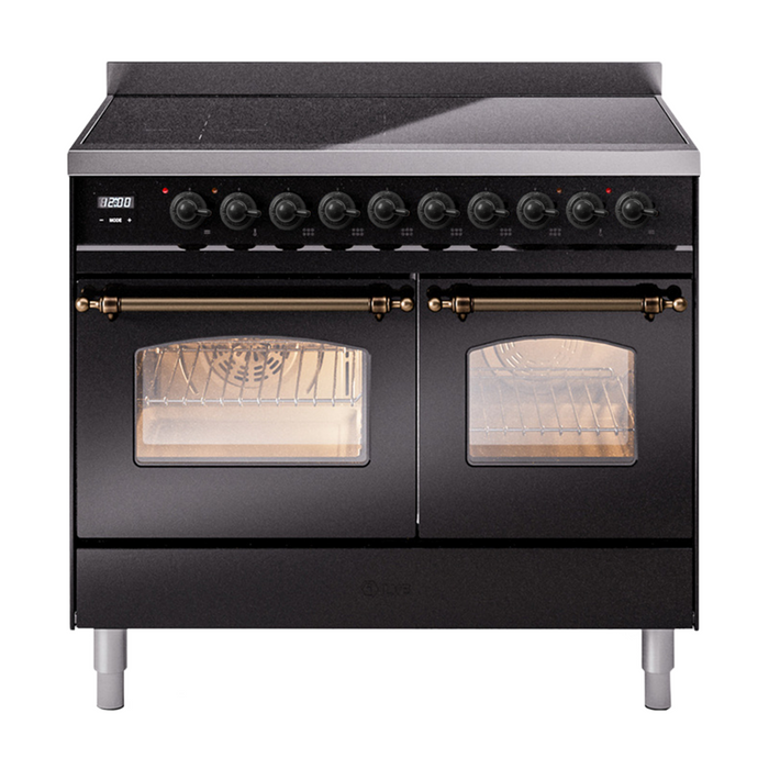 ILVE 40" Nostalgie II Induction Range with 6 Elements, Triple Glass Door - UPDI406NMP