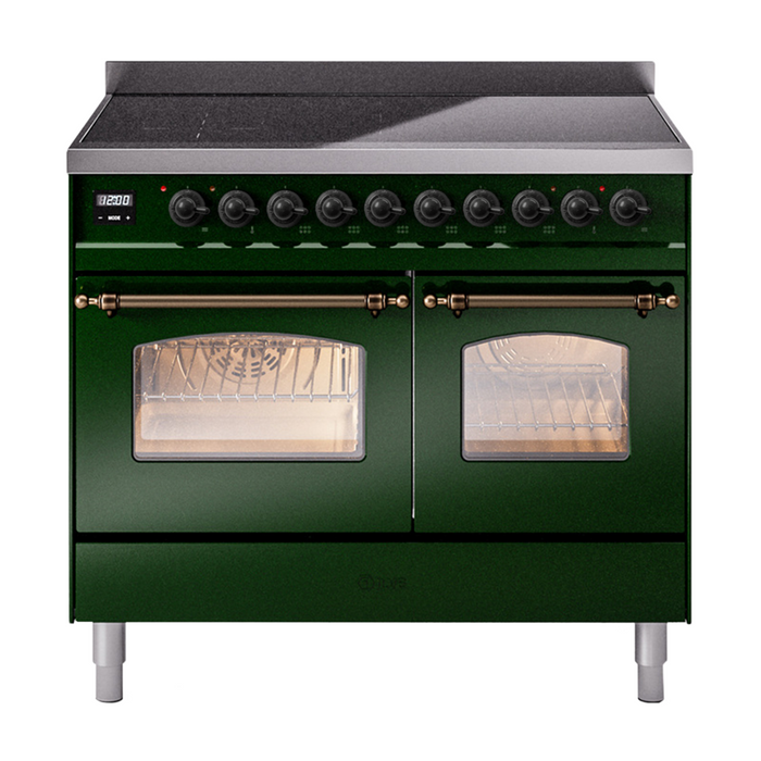 ILVE 40" Nostalgie II Induction Range with 6 Elements, Triple Glass Door - UPDI406NMP