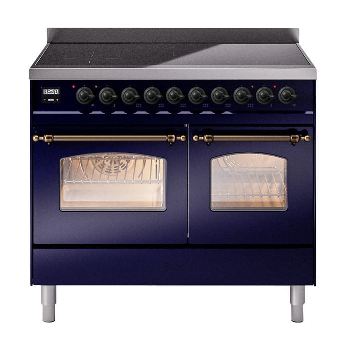 ILVE 40" Nostalgie II Induction Range with 6 Elements, Triple Glass Door - UPDI406NMP