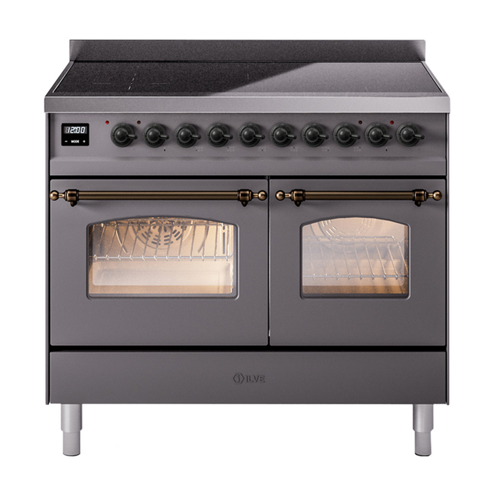 ILVE 40" Nostalgie II Induction Range with 6 Elements, Triple Glass Door - UPDI406NMP