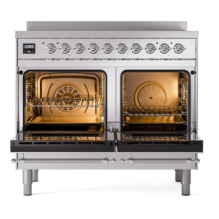 ILVE 40" Nostalgie II Induction Range with 6 Elements, Triple Glass Door - UPDI406NMP