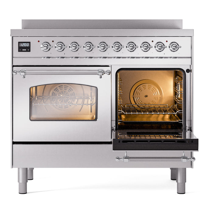 ILVE 40" Nostalgie II Induction Range with 6 Elements, Triple Glass Door - UPDI406NMP