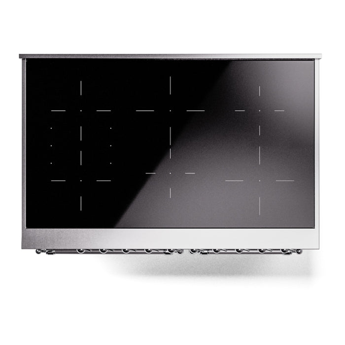 ILVE 40" Nostalgie II Induction Range with 6 Elements, Triple Glass Door - UPDI406NMP