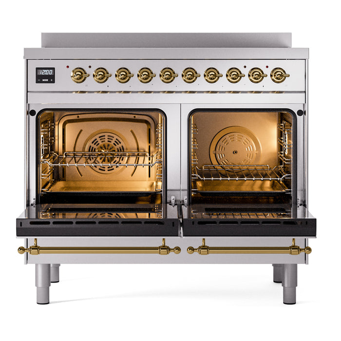 ILVE 40" Nostalgie II Induction Range with 6 Elements, Triple Glass Door - UPDI406NMP