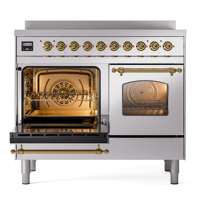 ILVE 40" Nostalgie II Induction Range with 6 Elements, Triple Glass Door - UPDI406NMP