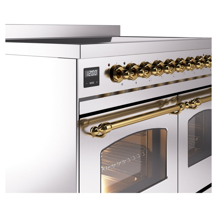 ILVE 40" Nostalgie II Induction Range with 6 Elements, Triple Glass Door - UPDI406NMP