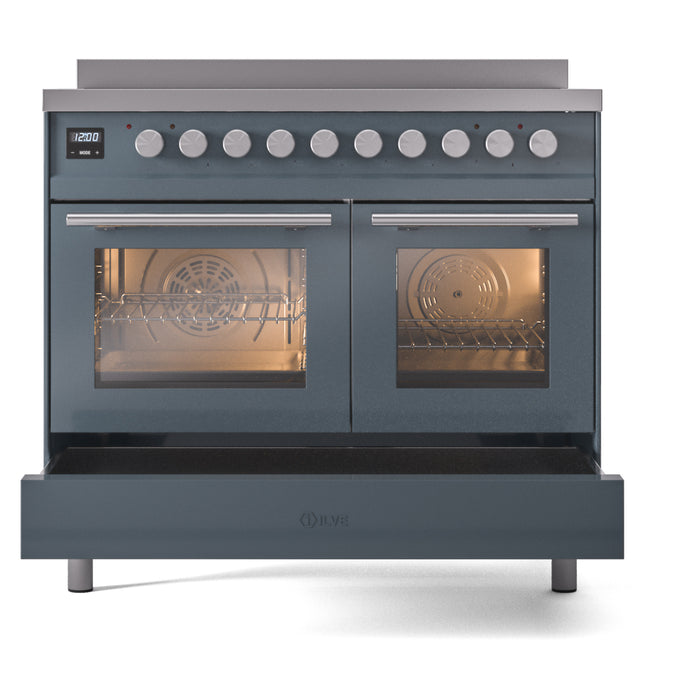 ILVE 40" Professional Plus II Induction Range with 6 Elements, Triple Glass Door - UPDI406WMP