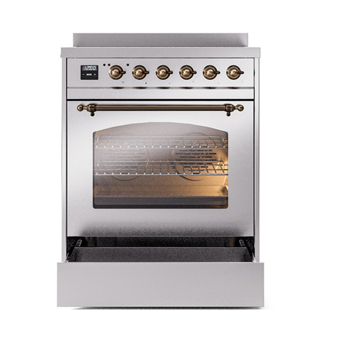 ILVE 30" Nostalgie II Induction Range with 4 Elements, Triple Glass Door - UPI304NMP