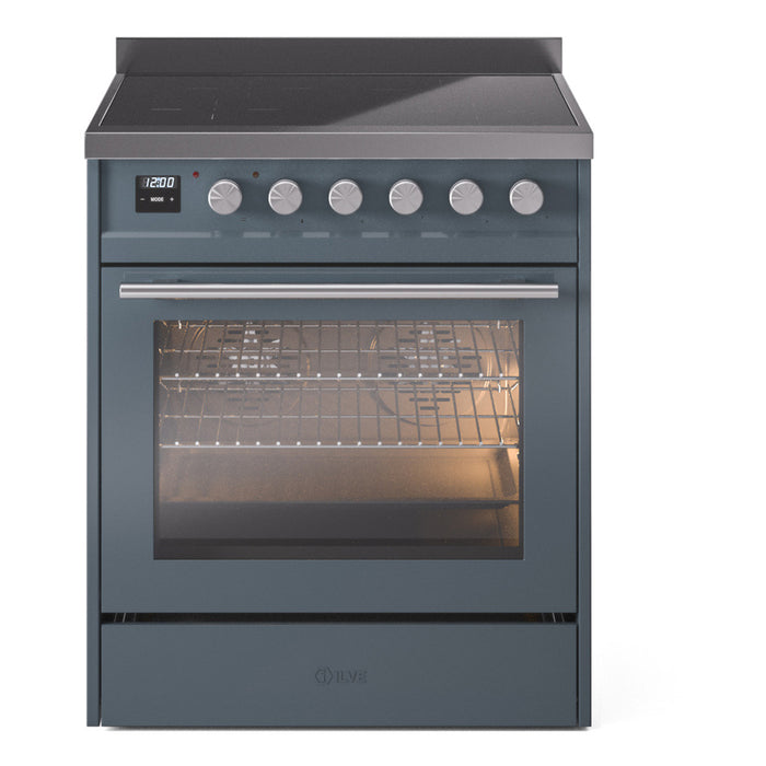 ILVE 30" Professional Plus II Induction Range with 4 Elements, Triple Glass Door - UPI304WMP