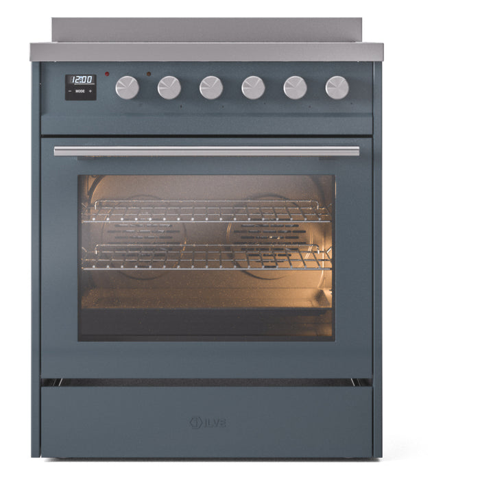 ILVE 30" Professional Plus II Induction Range with 4 Elements, Triple Glass Door - UPI304WMP