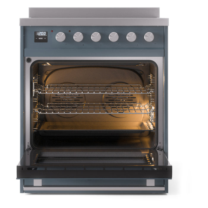 ILVE 30" Professional Plus II Induction Range with 4 Elements, Triple Glass Door - UPI304WMP