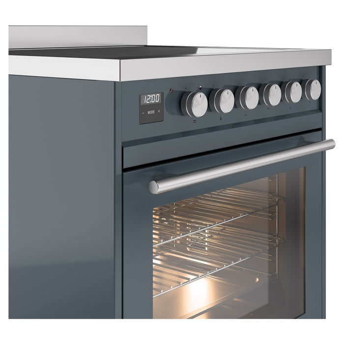 ILVE 30" Professional Plus II Induction Range with 4 Elements, Triple Glass Door - UPI304WMP