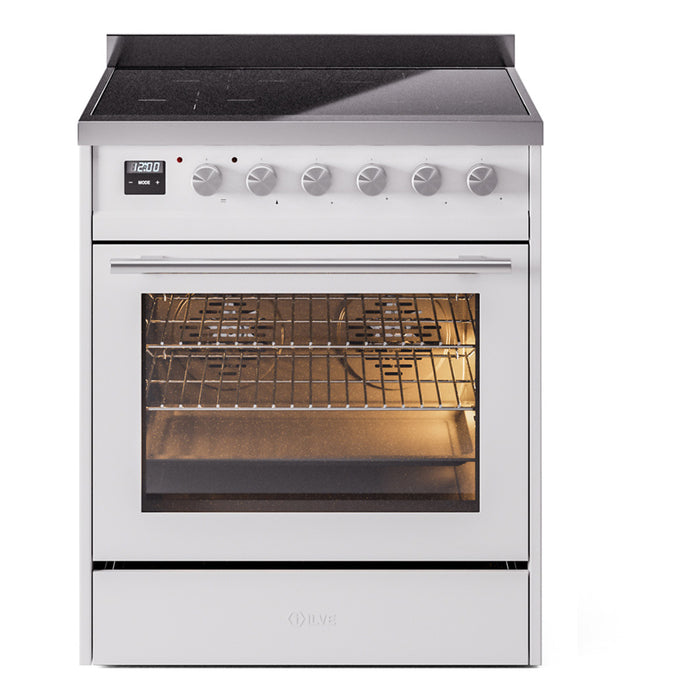 ILVE 30" Professional Plus II Induction Range with 4 Elements, Triple Glass Door - UPI304WMP