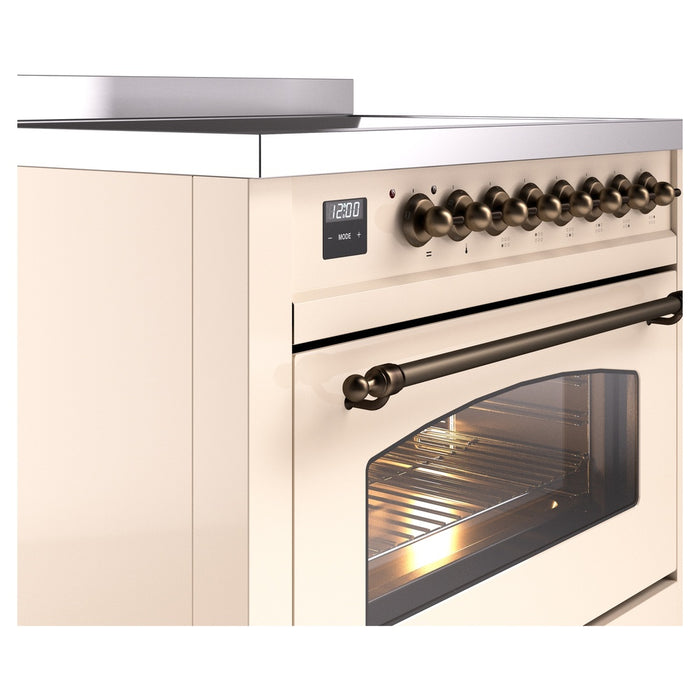 ILVE 36" Nostalgie II Induction Range with 6 Elements, Triple Glass Door - UPI366NMP