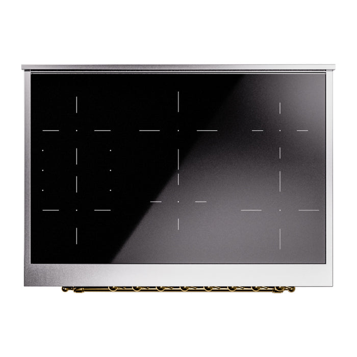 ILVE 36" Nostalgie II Induction Range with 6 Elements, Triple Glass Door - UPI366NMP