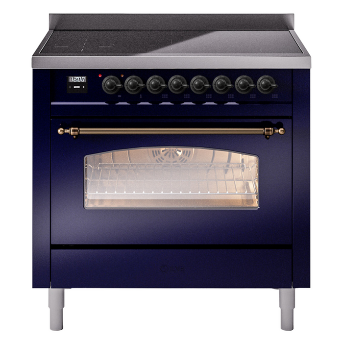 ILVE 36" Nostalgie II Induction Range with 6 Elements, Triple Glass Door - UPI366NMP