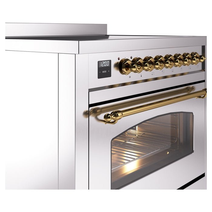 ILVE 36" Nostalgie II Induction Range with 6 Elements, Triple Glass Door - UPI366NMP