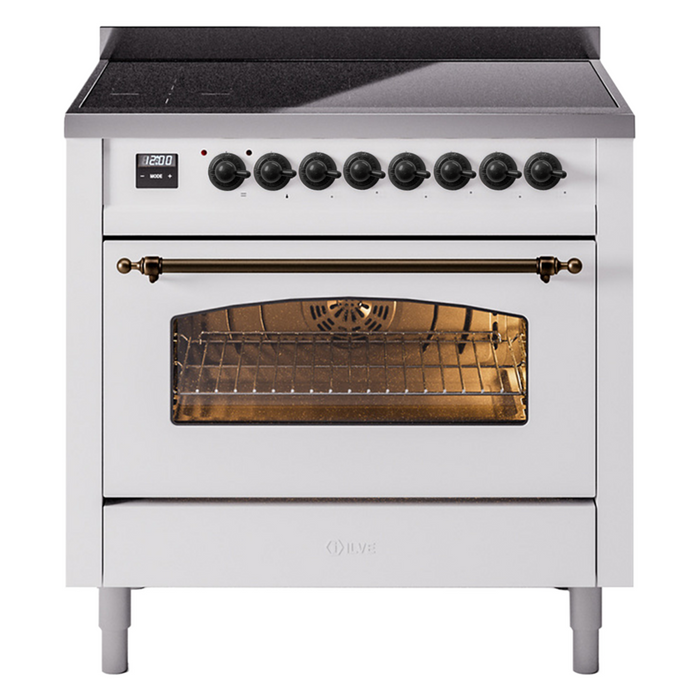 ILVE 36" Nostalgie II Induction Range with 6 Elements, Triple Glass Door - UPI366NMP