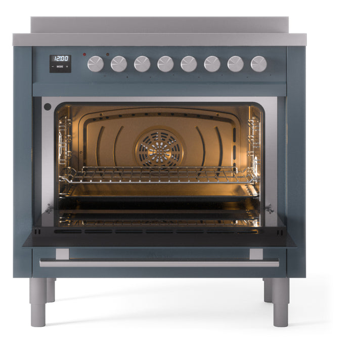 ILVE Professional Plus II 36" Induction Range with 6 Elements, Triple Glass Door - UPI366WMP