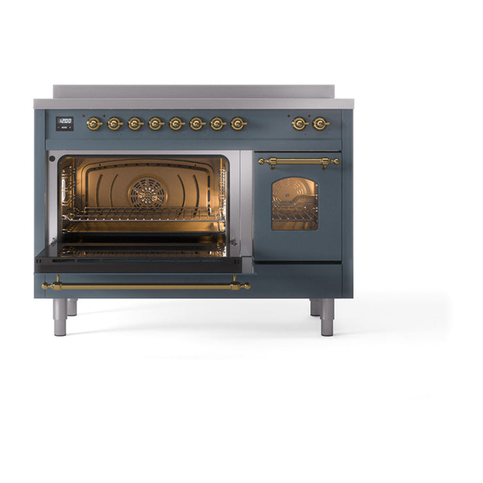 ILVE 48" Nostalgie II Electric Double Oven Range with 6 Elements, Triple Glass Cool Door  - UPI486NMP