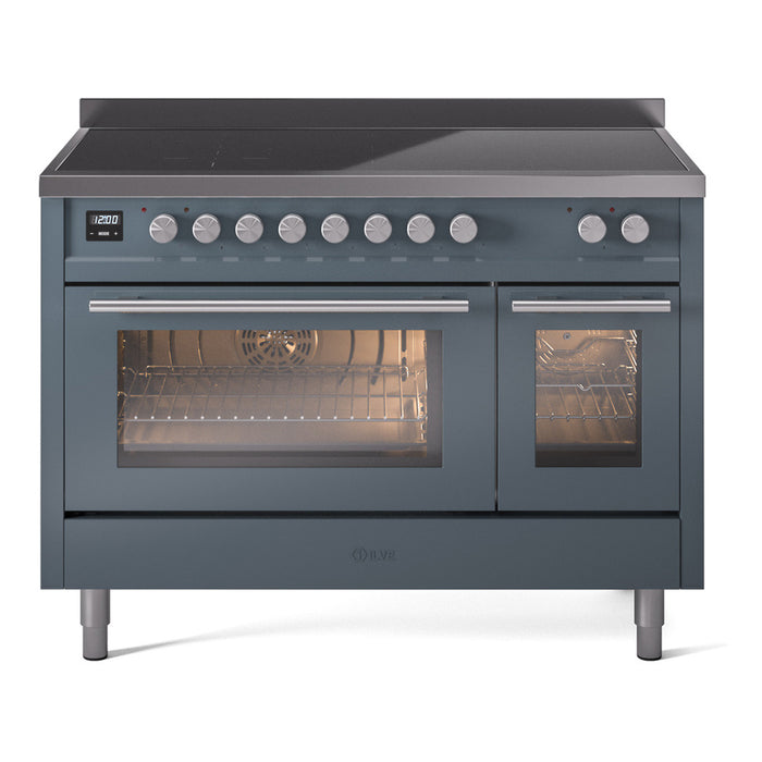 ILVE 48" Professional Plus II Induction Range with 8 Elements, Triple Glass Cool Door, Convection Oven - UPI486WMP