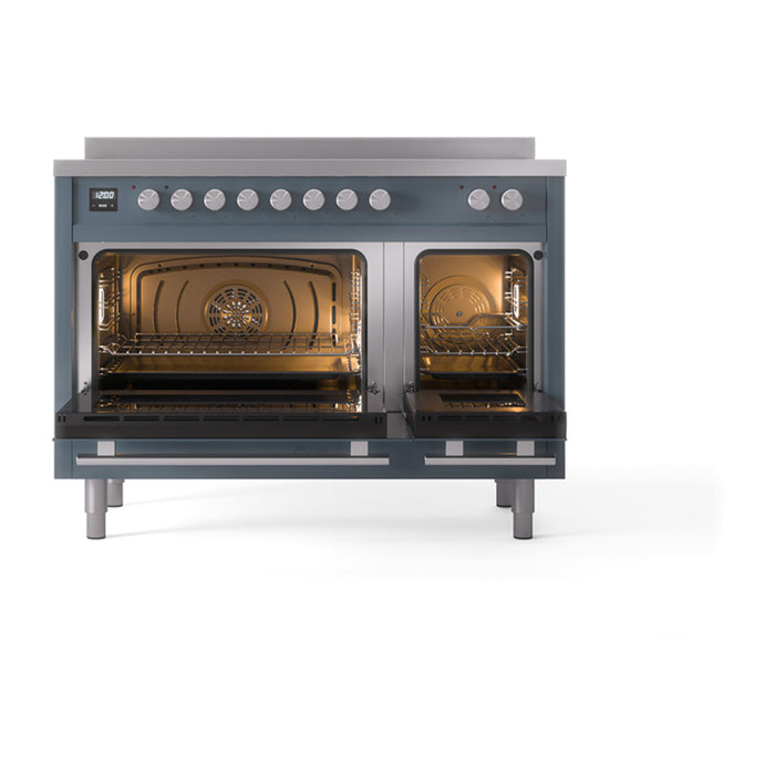 ILVE 48" Professional Plus II Induction Range with 8 Elements, Triple Glass Cool Door, Convection Oven - UPI486WMP