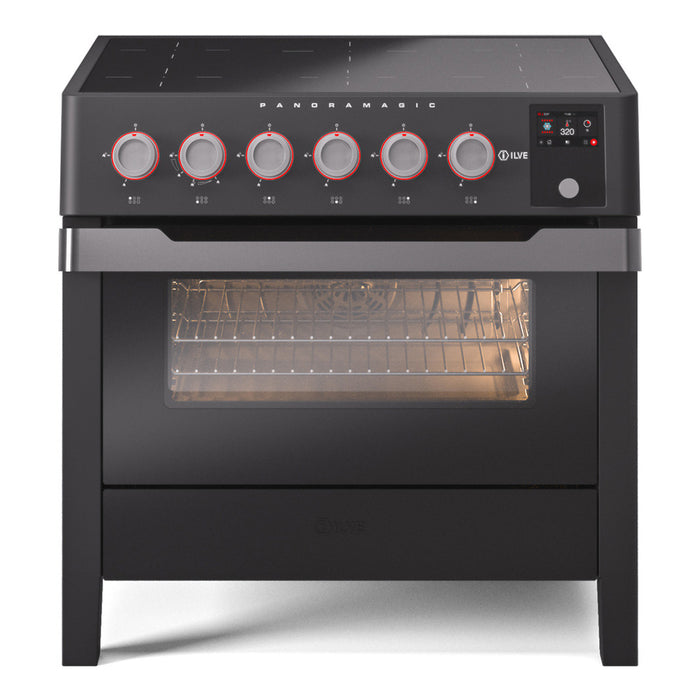ILVE Panoramagic 36 inch Induction Range, 3.5 cu. ft. oven, 6 elements - UPMI09S3