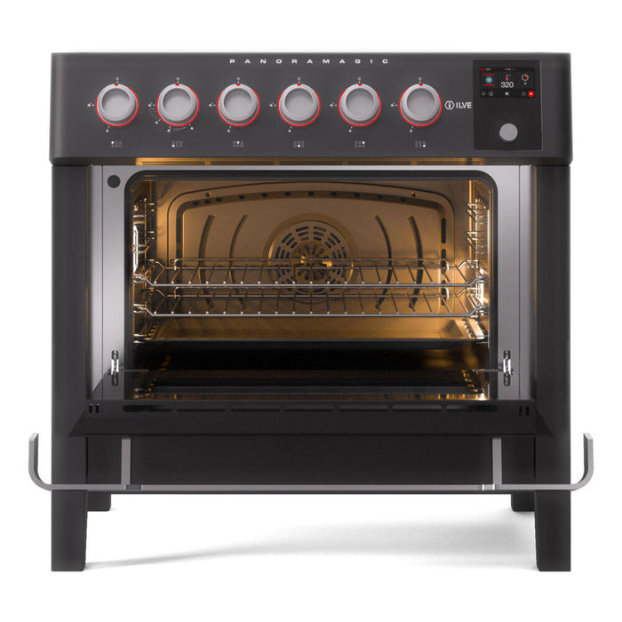 ILVE Panoramagic 36 inch Induction Range, 3.5 cu. ft. oven, 6 elements - UPMI09S3