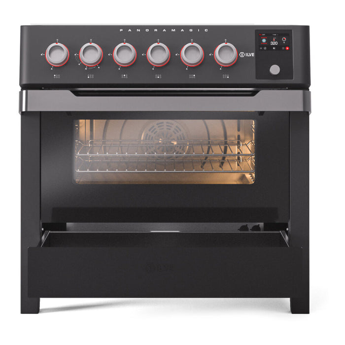 ILVE Panoramagic 36 inch Induction Range, 3.5 cu. ft. oven, 6 elements - UPMI09S3