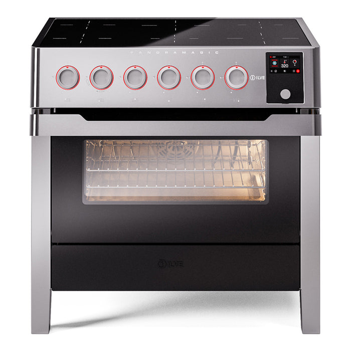 ILVE Panoramagic 36 inch Induction Range, 3.5 cu. ft. oven, 6 elements - UPMI09S3