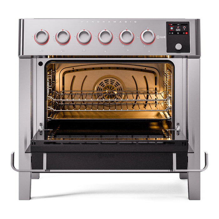 ILVE Panoramagic 36 inch Induction Range, 3.5 cu. ft. oven, 6 elements - UPMI09S3