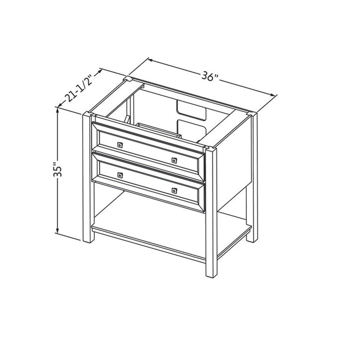 Jeffrey Alexander 36" Grey Adler Vanity