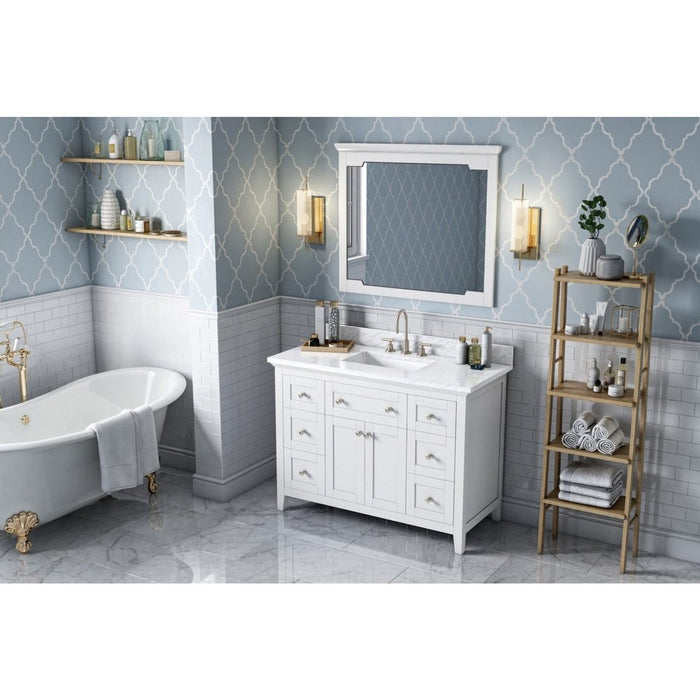 Jeffrey Alexander 48" White Chatham Vanity