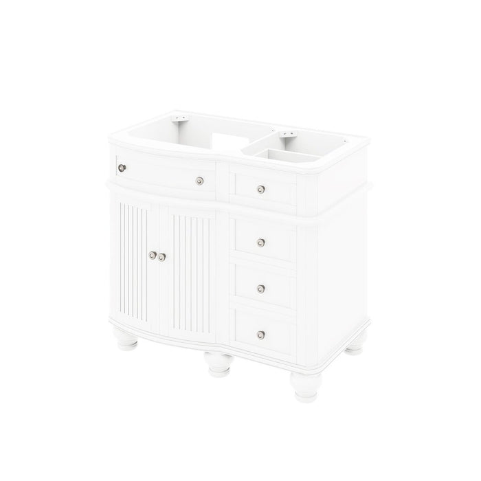 Jeffrey Alexander 48" White Compton Vanity, Compton-only White Carrara Marble Vanity Top, undermount oval bowl