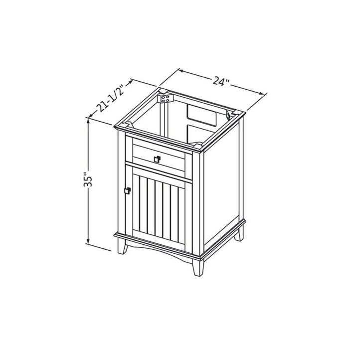 Jeffrey Alexander 24" White Savino Vanity