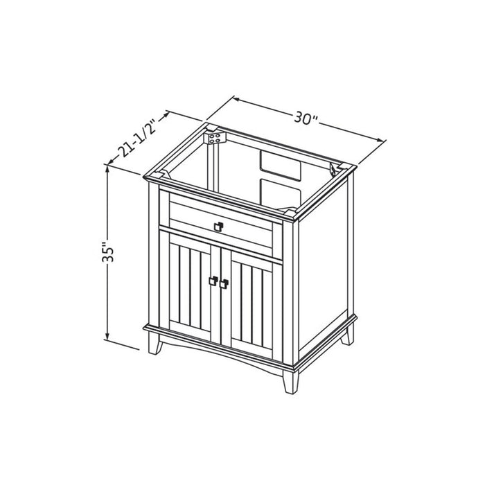 Jeffrey Alexander 30" White Savino Vanity