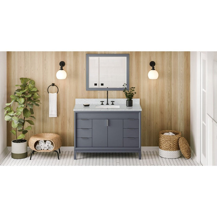 Jeffrey Alexander 48" Blue Steel Theodora Vanity