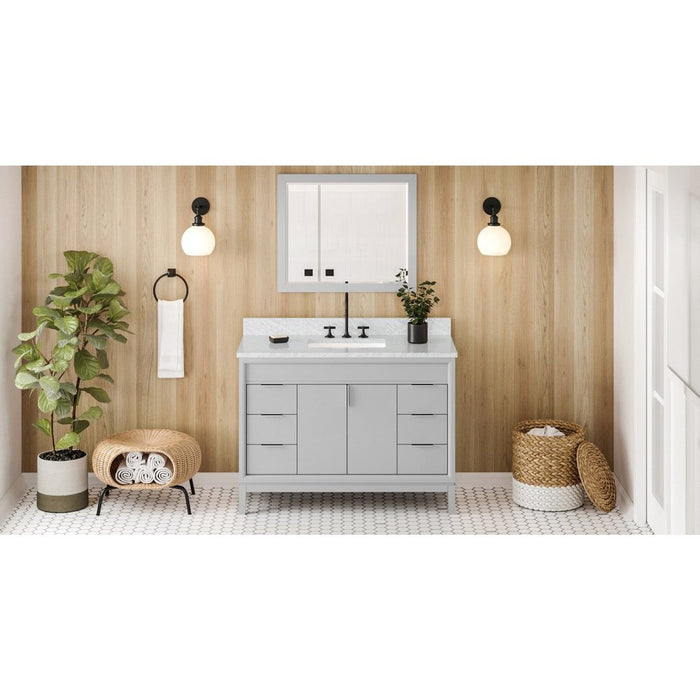 Jeffrey Alexander 48" Grey Theodora Vanity