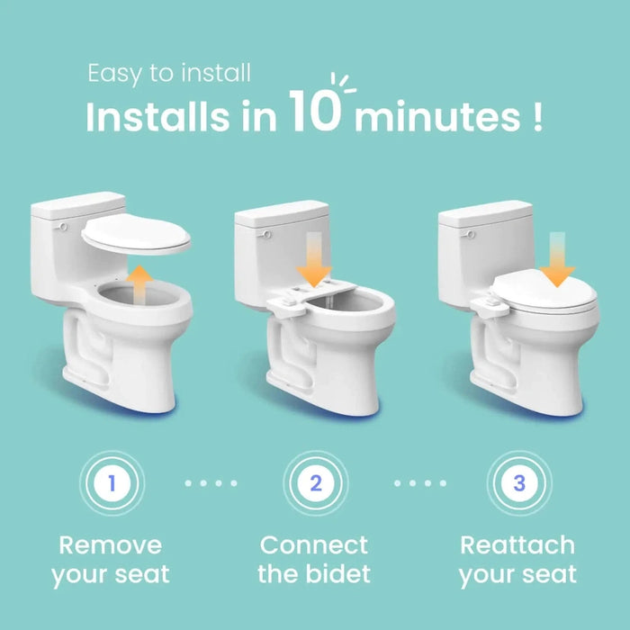 VOVO Stylement Non-electric Bidet Attachment Metal Coated Dual Nozzle System