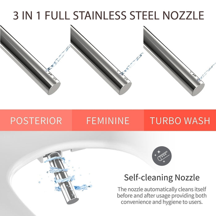 VOVO Stylement TCB-090SA Electric Integrated Smart Bidet Toilet  With Auto Open and Close Lid, Auto Flush, UV LED Sterilization, Heated Seat, Warm Dry and Water and Remote Control