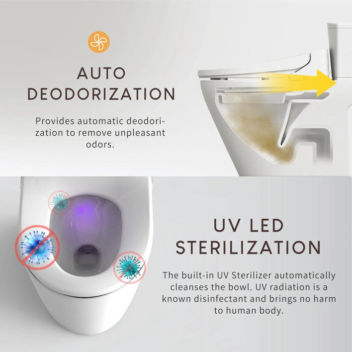 VOVO Stylement VB-4000SE Elongated Electric Premium Smart Bidet Toilet Seat With Wireless Remote Control