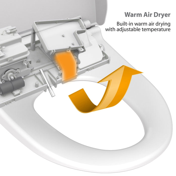 VOVO Stylement VB-6000SE Elongated Electric Premium Smart Bidet Toilet Seat With Wireless Remote Control