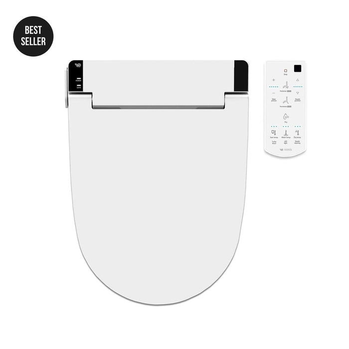 VOVO Stylement VB-6100SR Round Electric Premium Smart Bidet Toilet Seat With Wireless Remote Control