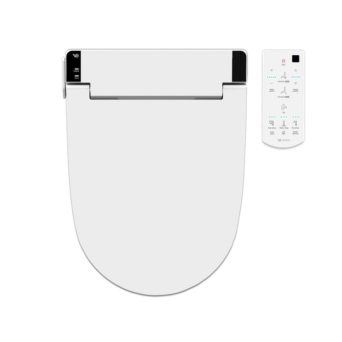 VOVO Stylement VB-6100SR Round Electric Premium Smart Bidet Toilet Seat With Wireless Remote Control