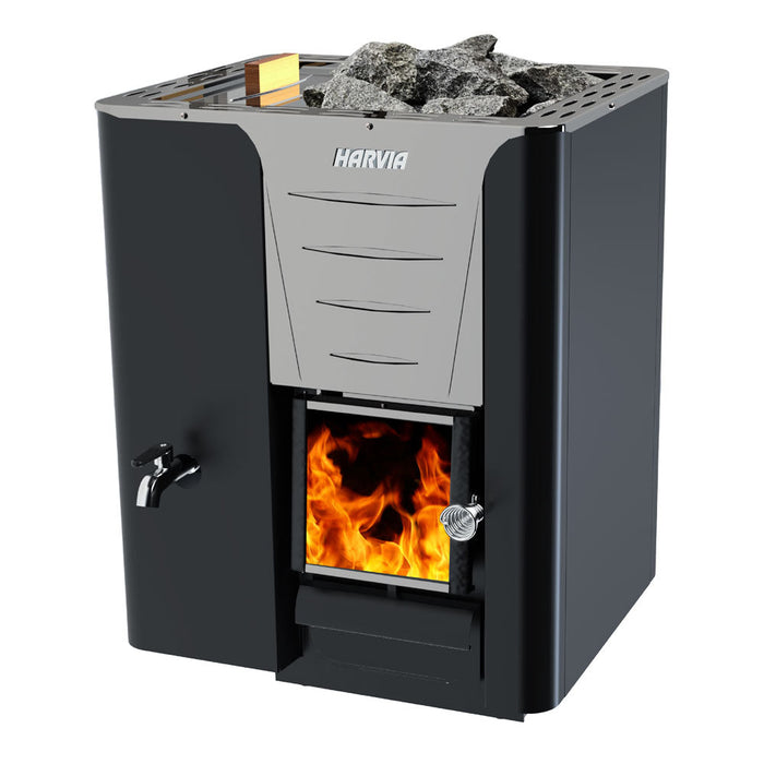 Harvia Pro Series 20 Wood Stove Sauna Heater with Water Tank