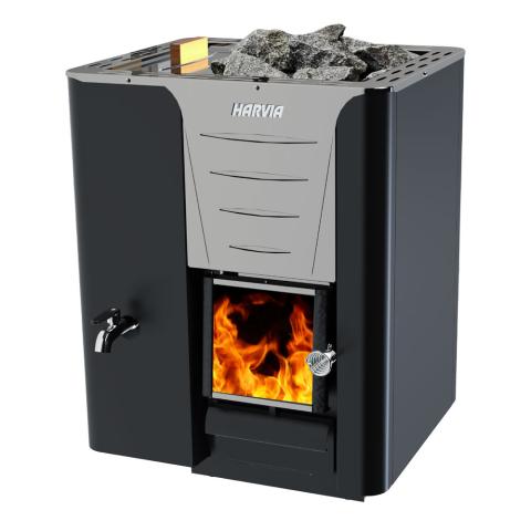 Harvia 20 LS Pro Wood Sauna Stove with Water Tank Package