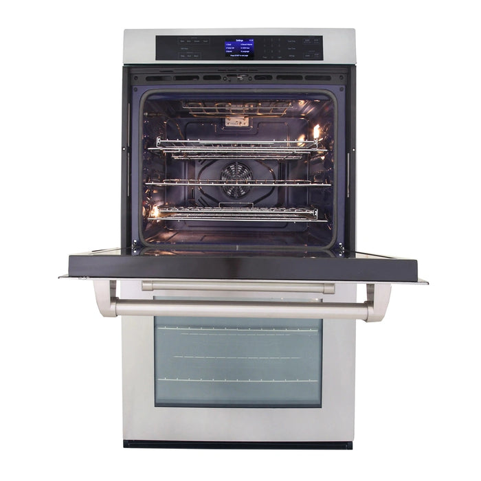 Kucht 30-Inch 10 cu. ft. Double Electric Wall Oven with True Convection and Self-Cleaning in Stainless Steel (KWO620)