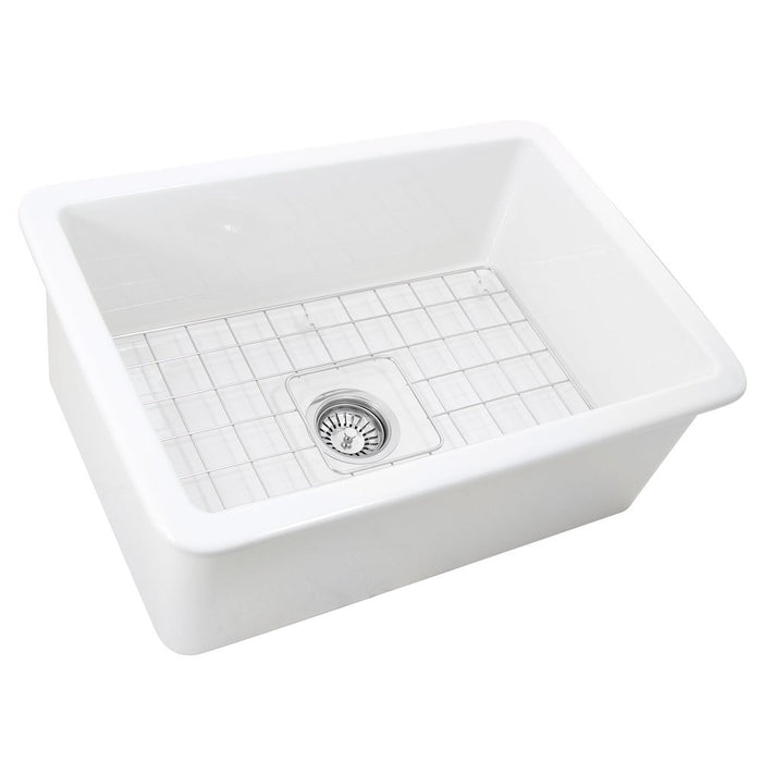 Nantucket Sinks 27-Inch Undermount Fireclay Kitchen Sink Wellfleet-2719W